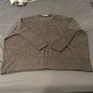 Zenana olive green sweater, arms fit tighter and body is loose